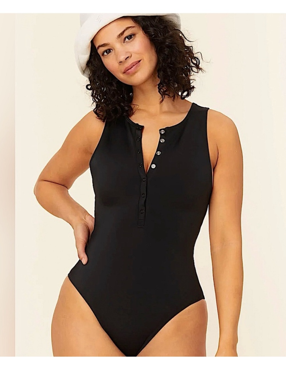 Andie The Malibu Henley Snap Front One-Piece Swimsuit. XXL